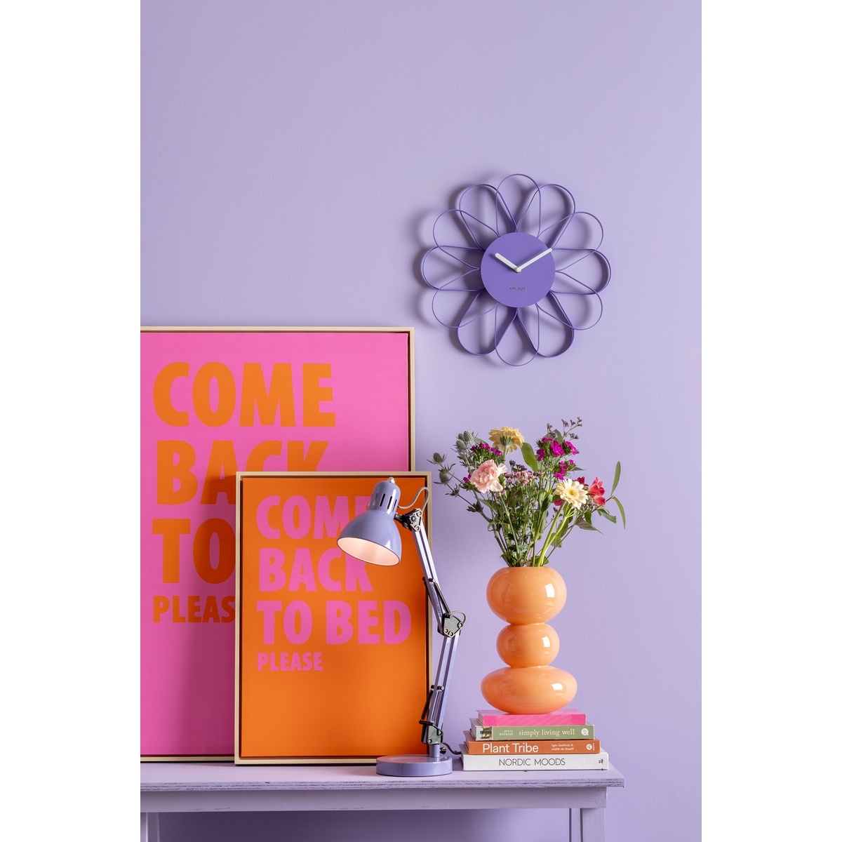 Karlsson 5975PU designové nástěnné hodiny fialová, pr. 40 cm - thumb (3)