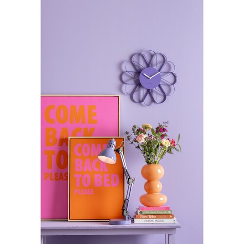 Karlsson 5975PU дизайнерські настінні годинники фіолетові, діаметр 40 см