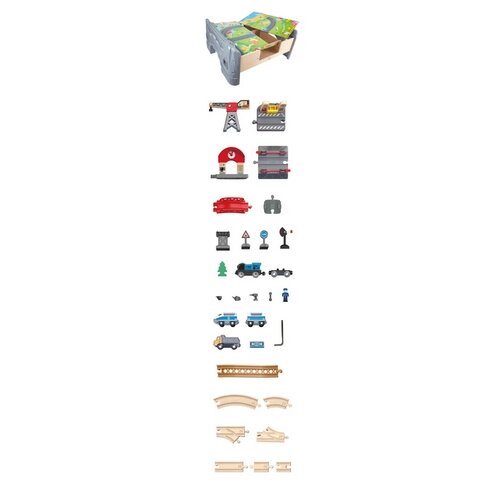 Hape Játéktábla vasútpályával 70 db