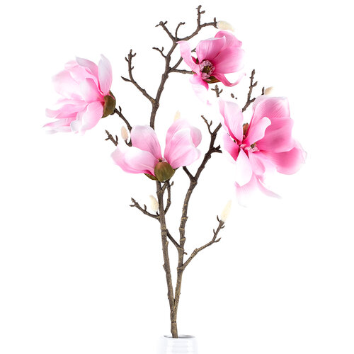 Sztuczna kwiat Magnolia jasnoróżowy, 86 cm