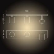 Philips Hue 53093/31/P6 punktowe oświetlenie LEDRunner 3x 5,5 W, białe
