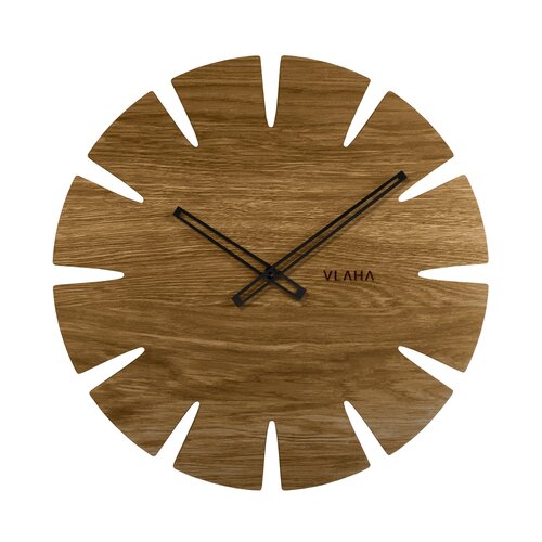 VLAHA VCT1032 Original tölgyfa óra, fekete, átmérő: 45 cm