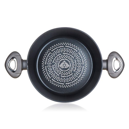 Banquet Set posode z neprijemljivo površino Diamon Matte Grey, 11 kosov