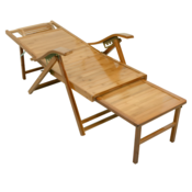 Scaun de grădină reglabil, natural, bambus, VARDON