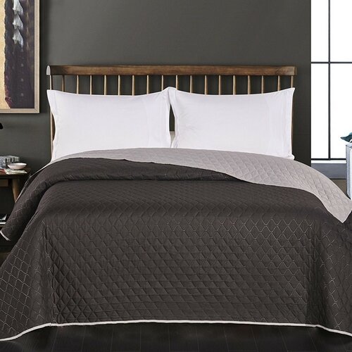 DecoKing Axel ágytakaró, fekete/szürke, 220 x 240 cm