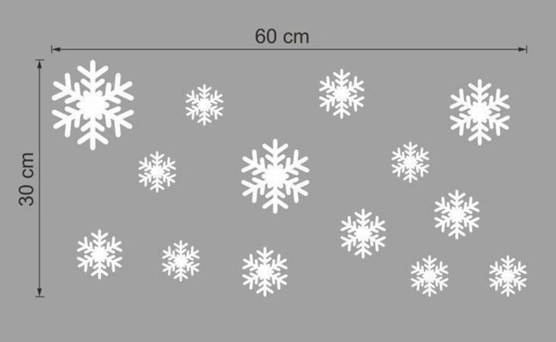 Stickere decorative fulgi de zăpadă