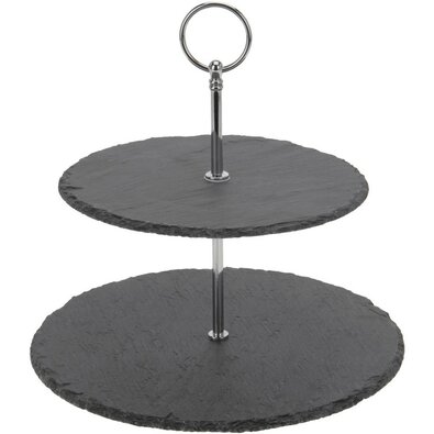 2-ярусна сервірувальна підставка, сланець