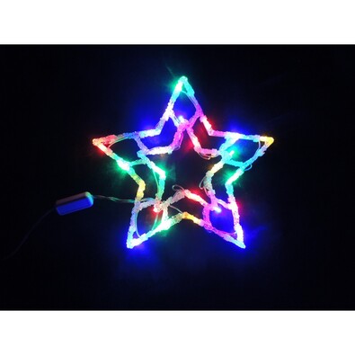 Dekorácia do okna Hviezda 24 LED, farebná
