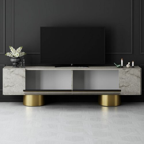 Măsuță TV Bohem Travertine and Gold