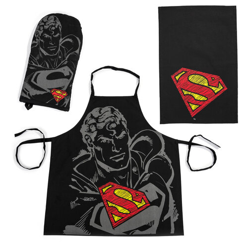 Set de bucătărie Superman, negru