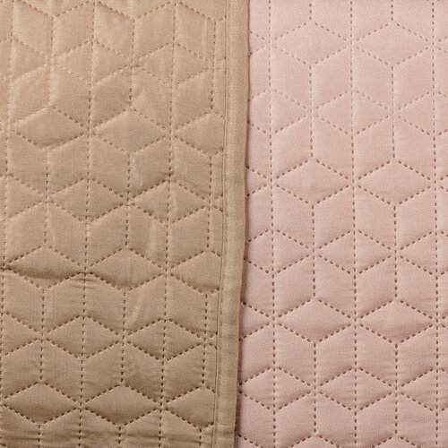 Cuvertură de pat 4Home Doubleface, bej/roz, 220 x 240 cm, 2x 40 x 40 cm