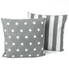 4Home Kopfkissenbezug Sterne, grau, 40 x 40 cm, Set 2 St.