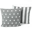 4Home Kopfkissenbezug Sterne, grau, 40 x 40 cm, Set 2 St.