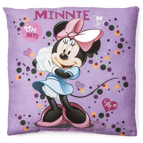 Polštářek Minnie purple, 40 x 40 cm