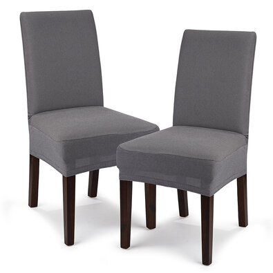 4Home Multielastični prevlek za stol Comfort siva,40 - 50 cm, komplet 2 kos