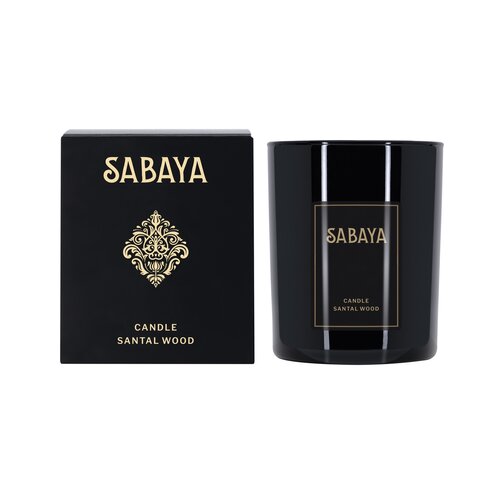 Lumânare parfumată Sabaya cu lemn de santal, 175 g