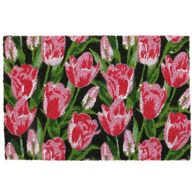 Kokosnussmatte Pink tulips, 39 x 59 cm