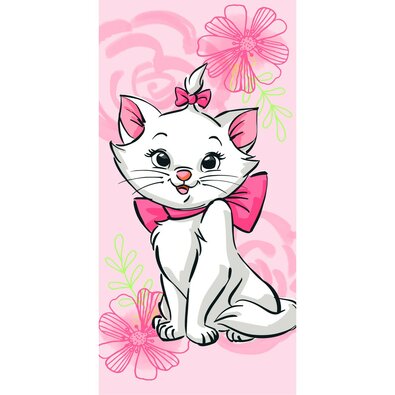 Osuška Marie Cat "Pink flower", 70 x 140 cm