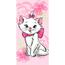Marie cat „Pink flower” strandtörölköző, 70 x  140 cm