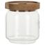 Doză de sticlă cu capac din lemn de acacia 400ml