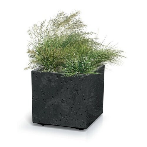 SIERRA SQUARE BETON EFFECT virágtartó 38,5 cm, antracit