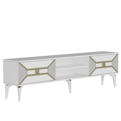 Stolik pod telewizor Yumedi White and Gold