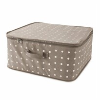 Compactor Textilný úložný box so zipsom Rivoli, 46 x 46 x 20,5 cm, hnedá