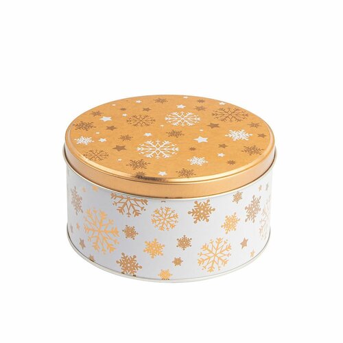 Altom Weihnachtsdosen-Set Golden Snowflakes, 3 Stück