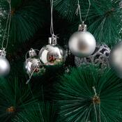 4Home Sada vianočných ozdôb Noel 100 ks, strieborná