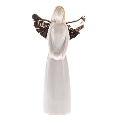 Angel z srcem 14,5 cm, porcelan