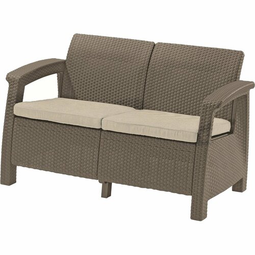 Keter Gartensofa Corfu, 128 x 70 x 79 cm, Cappuccino