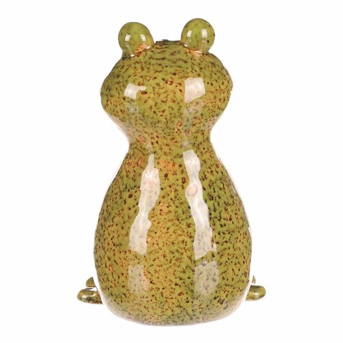 Dekoracja ogrodowa na płot Żaba, 8 x 8 x 14 cm,ceramiczna