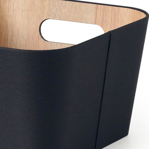 Kitchisimo Set 2 úložných košíkov 27 × 27 × 16 cm, čierna