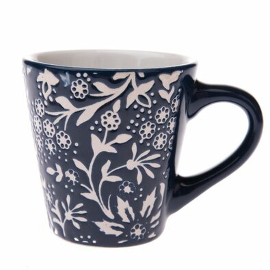 Keramikbecher Weiße Blüte, 80 ml