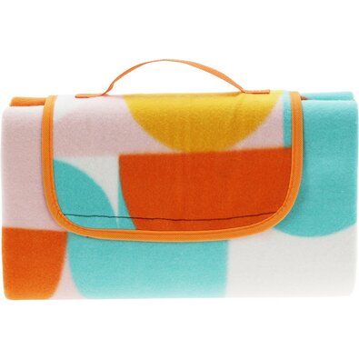 Picknickdecke Retro Würfel 130 x 150 cm, orange