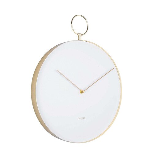 Karlsson 5765WH designové nástěnné hodiny, pr. 34 cm