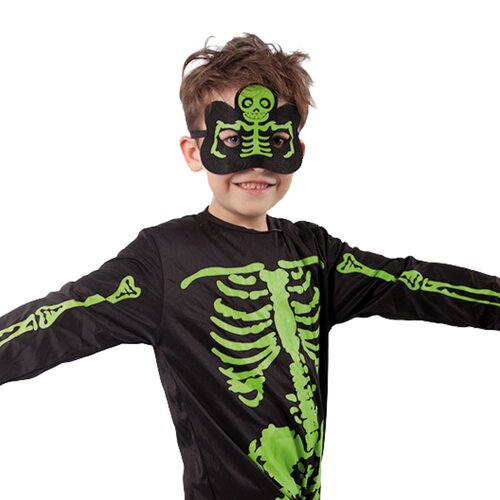 Rappa Otroški kostum Skeleton neon, velikost. S