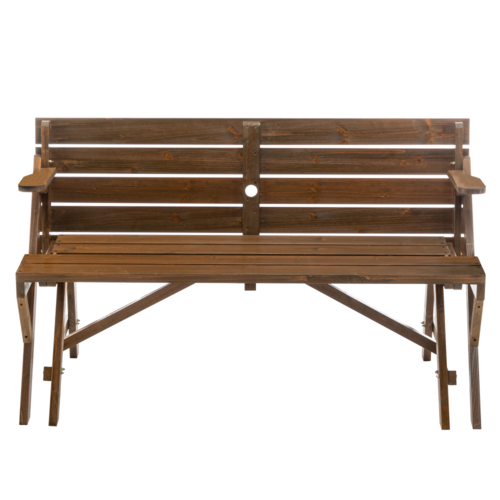Masă/banc de grădină, 2in1, maro, ZAGIR