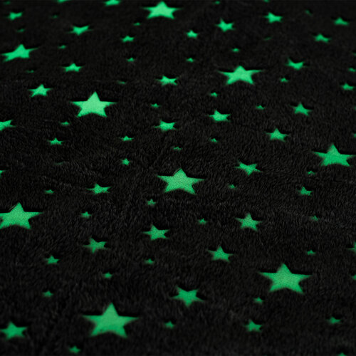 4Home Koc Soft Dreams Stars świecący szary, 150 x 200 cm