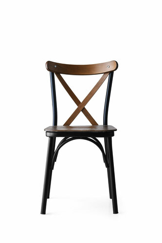 Esszimmerstuhl-Set Ahsap Ekol Walnut, 4 Stück