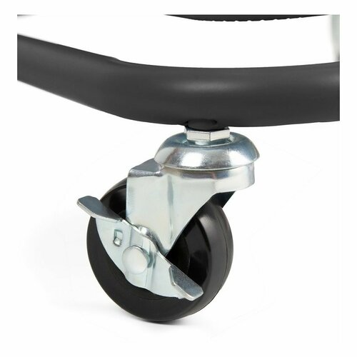 Cărucior de baie cu roți Compactor Grena3 rafturi, 43 x 34,8 x 75 cm, negru