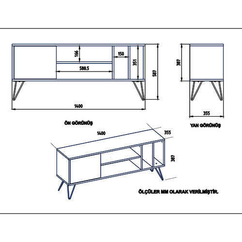 Televizní stolek Mistico Walnut