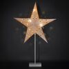 Solight LED gwiazda bożonarodzeniowa na stojaku, biała, 45 cm, 10x LED, 2x AA