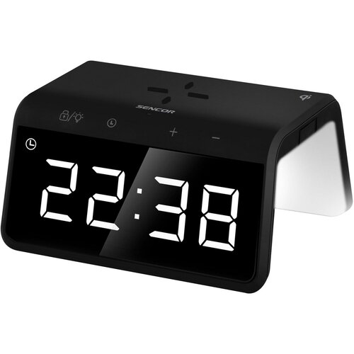 Sencor SDC 7900 Qi zegar z ładowarką, czarny