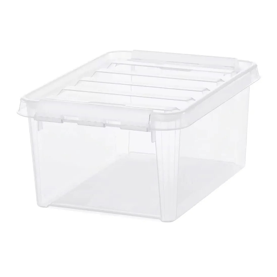 SmartStore Úložný box s bílými klipy Classic, 8 l