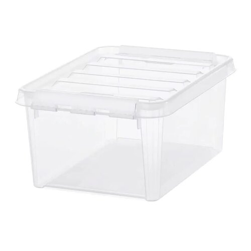 SmartStore Tárolódoboz fehér kapcsokkal Classic, 8l