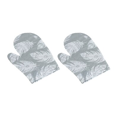 Bellatex Küchenhandschuh Feder, grau, 28 x 18 cm, 2 Stück
