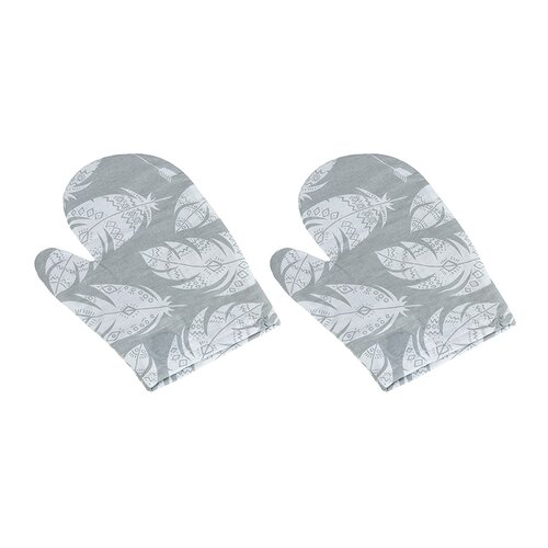 Bellatex Küchenhandschuh Feder, grau, 28 x 18 cm, 2 Stück