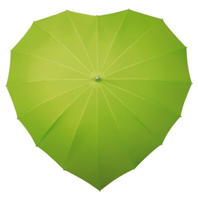 Dámsky holový dáždnik srdce Heart zelená