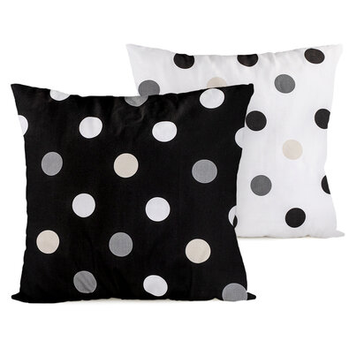 4Home Kopfkissenbezug Dots schwarz, 40 x 40 cm, set 2 St.